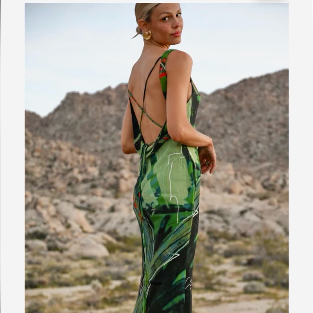 Yellow the Label Open Back Maxi Dress